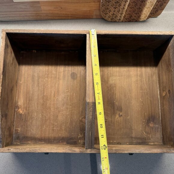 Rustic Wooden Caddy – Farmhouse Organization & Decorative Catch-All - Picture 11 of 15